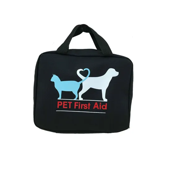 Black Pet Medical First Aid Kit with Customize Logo Color Size 