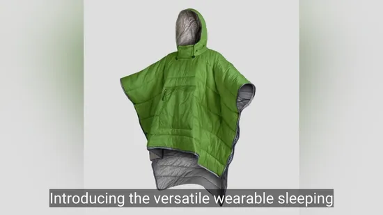 Versatile Wearable Sleepingbag Cape for Cold Weather Camping 