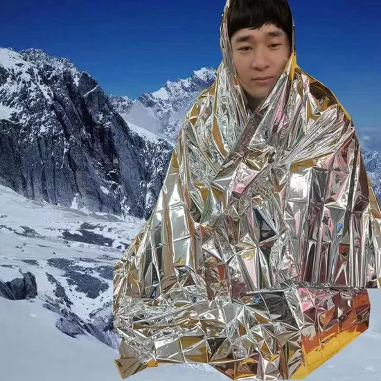 First Aid Product Golden & Sliver Emergency Rescue Thermal Blanket Keep Body Warm Emergency Blanket 