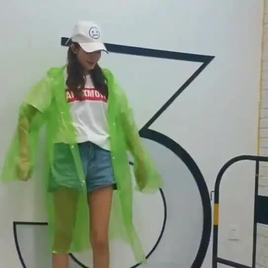 Emergency Hooded Custom Printed PE Rain Poncho Rpe