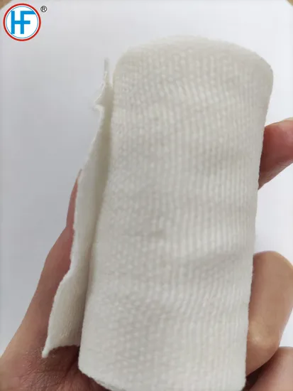 CE Approved Medical Supply Natural (Bleached) Plain Elastic Bandage 