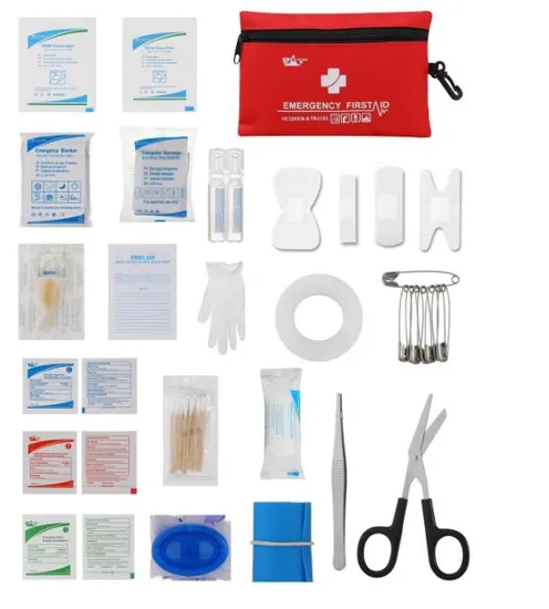 Op239 Firstime Custom 20*14cm Travel Survival First Aid Emergency Kit Small Bag for Medical Sports, Office, Mini Home First Aid Kit 